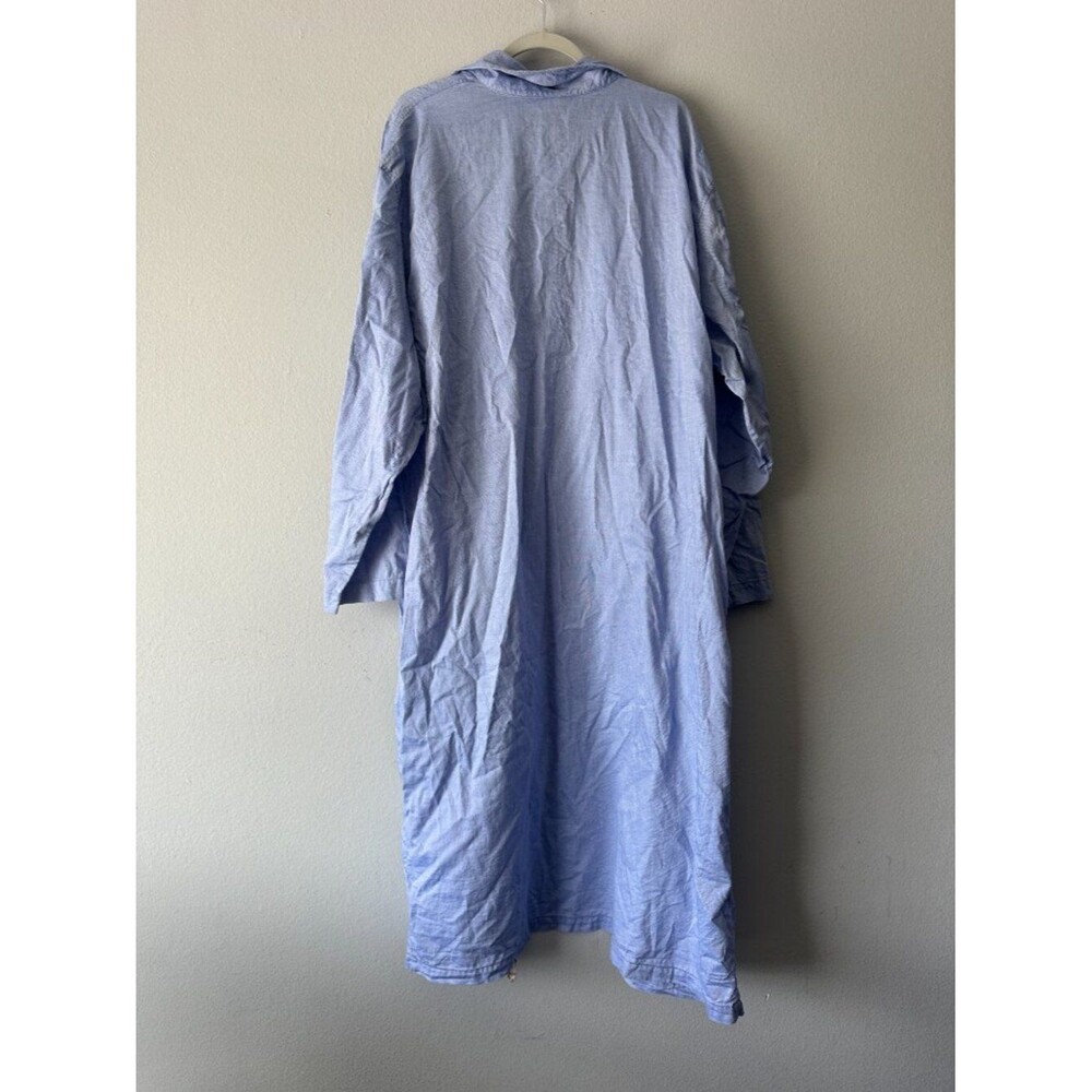 Polo Ralph Lauren Blue Oversized Robe Lightweight Coat Open Front L/XL Unisex - Picture 7 of 7